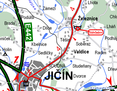 Mapa KOeleznice